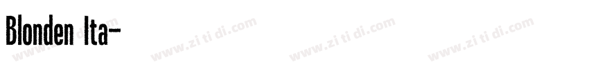 Blonden Ita字体转换